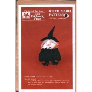 Vintage 1978 Witch Mabel Pattern That Patchwork Place Mary Ann Farmer Halloween